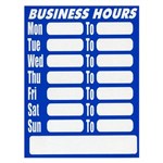 Business Hours Sign Non Stick 220x280mm