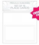 Place Card Set White Embossed Pk15