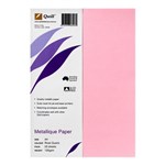 Quill Metallique Paper A4 120gsm Rose Quartz Pk25