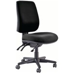 Buro Roma High Back Task Chair 3 Lever No Arms With Seat Slide  Black Fabric Seat and Back