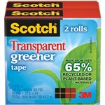 Scotch 612 Transparent Greener Tape 19mmx228m Pk2