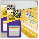 Post It Durable Filing Tabs  Assorted Primary Colours  Pk 24